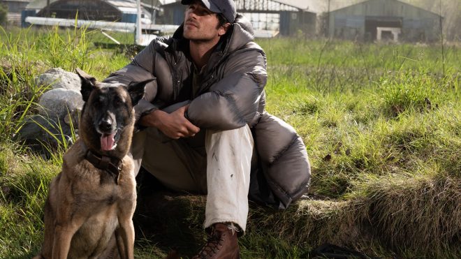 (L-R) Jasper and Jacob Elordi as Hig in 20th Century Studios' THE DOG STARS. Photo by Fabio Lovino. © 2026 20th Century Studios. All Rights Reserved.